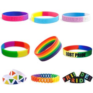 LGBT Pride Party Gay Rainbow Silicon Bracelet For Men Women Symbool Gay Pride Lover Vriendschap armbanden Liefhebbers Sieraden Fashion Gifts