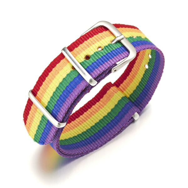 LGBT arc-en-ciel bracelet Bracelet pour hommes femmes mode montre bande armure Couples Bracelet personnalité amitié bijoux