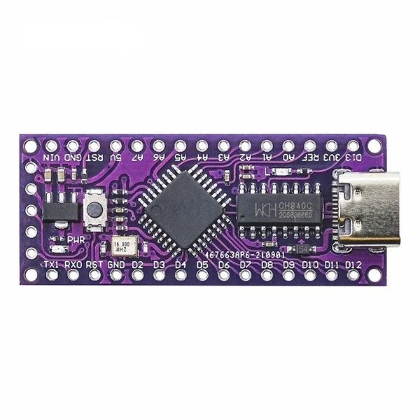 LGT8F328P-LQFP32 Minievb Type-C Reemplaza Nano V3.0 con oscilador de cristal para Arduino LGT8F328P