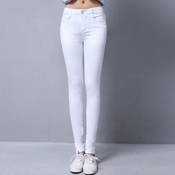 Lguc.H Classic Skinny Jeans Femme Stretch Tight Jeans coréens Mode Jean Femme Teenage Girl Denim Femmes Noir Blanc XS 25 201030