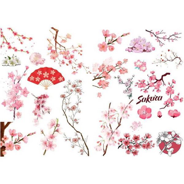 LGUF Tattoo Transfert 1 PCS Plum Blossom Ink Paint décor Journal de livre esthétique Autocbooking Sploitry Sticker Flaker Flakes Supplies 240427