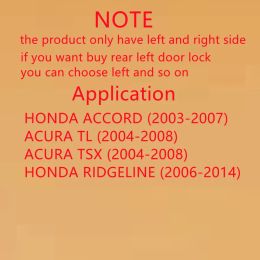 LHD RHD Actuateur de verrouillage de porte de puissance de haute qualité pour Honda Accord 2003-07 Acura TL Acura TSX Ridgeline 72155-SDA-A01 72115-SDA-A01