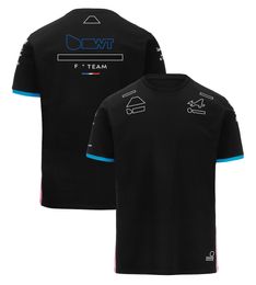 LHG7 T-shirts masculins masculins F1 Team 2024 T-shirt Formule 1 Nouvelle saison Suisse de course Polo T-shirt T-shirt Driver Fans Jersey Tops Summer Mens Black T-shirt Plus taille