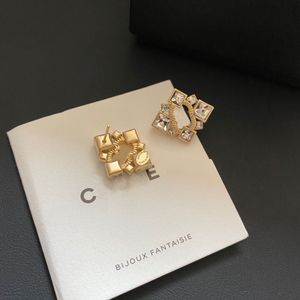 Lhz-Nouveau Cadeau Designer Boucles D'oreilles De Mode Nouvelle Marque Bijoux Plaqué Or 18K Diamant Boucles D'oreilles 2023 Amour Fille Bijoux En Gros