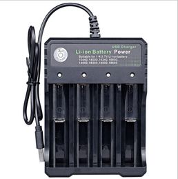 Li-ion batterijlader 4.2V 18650 Independent USB Electronic Portable 18650 18500 16340 14500 26650