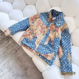 Li iv Designer Coat style euro-américain lettre Rose veste florale veste veste en jean véritable LOGO
