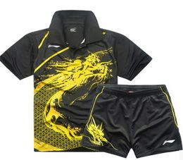 Li Ning badminton tafeltennis heren039s kleding korte mouw T-shirt heren039s Tennis kledingshirtshortsSneldrogend2018175