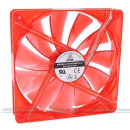 Li121425be-r4-a 12 V 0.24a 140*140*25 14025 ventilateur de refroidissement à trois fils 14 cm châssis de ventilateur muet ventilateur LED à feuille rouge