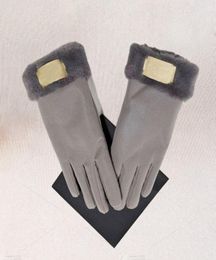 lia diseñador guantes de punto de punto Guantes de vellón de invierno con cordones cálidos mitts mujeres mujeres guantes de conducción al aire libre 7341759