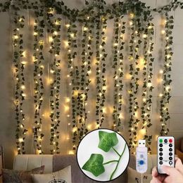 Liana 12 stcs kunstmatige decoraties planten balkon led bladgarland silk rattan wijnstok kamer decor huis wonen exterieur terrace 240127