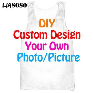 LIASOSO DIY Conception Personnalisée Maillot 3D Imprimer Vos Propres Photos P os Hommes Gilet Femmes Chemise Hommes Sans Manches Débardeurs D000 1 220707