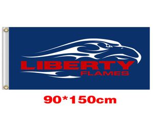 Liberty Flames University College Flag 150cm90cm 3x5ft Polyester Custom Any Banner Sports Flag Flying Home Garden Outdoor5234047