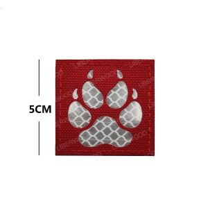 Liberwood K9 Dog Infrared IR Patch Paw Pet K-9 Multicam Reflective Applique voor Coat Vest Clothing CP Camo Hook Loop Badge