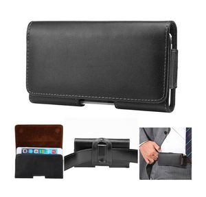 Étuis de téléphone portable en cuir Holster avec boucle de ceinture pour iPhone 11 12 13 14 15 Pro Max Samsung S23 S22 Support de boîtier magnétique Pochette de taille de voyage