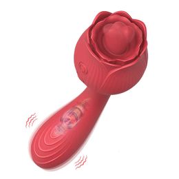 Likken Dildo Vibrator voor Vrouwen Masturbator Rose Vorm Vibrerende Clitoris Vagina Stimualtor g Spot Massage Seksspeeltjes Product