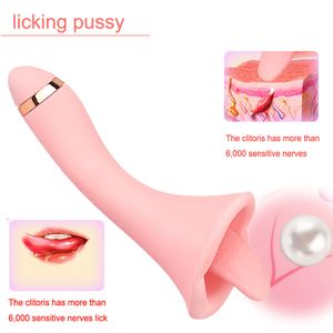 Likken vibrator orale tong clitoris kutspeelgoed voor vrouwen zuigen nippel borst sucker stimulator vibrerende erotische sex shop Y200616