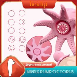 LICKLIP Octopus Nipple Massage Vibromasseur Clitoris Stimulateur Oral Sex Toys Tire-Lait Lécher Mamelon Vibrateurs pour Femmes L230518