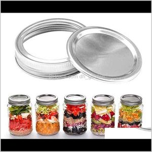 Lid Drinkware Kitchen, eetkar Home Garden Drop Delivery 2021 70 mm/86 mm gewone mondbanden split-type lekbestendig voor Mason Jar Canning