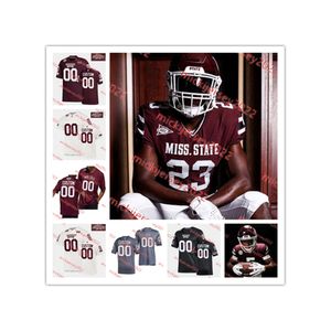 Lideatrick Griffin Mississippi State Bulldogs Football Jersey Trent Singleton J.P. Purvis 84 Jarnorris Hopson Wesley Miller Nathaniel Watson MSU Maillots