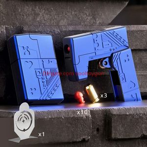 Carte de vie Soft Bullets Toy Gun Folderable Shape Forme manuelle manuelle éjecté de métal éjecté Lanceur drôle Stress Stroncheur Toys Outdoor CS GAME GAD GAD GUN COOL STUFF POUR ADMIS