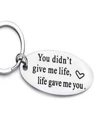 Life Give Me You-Llaveros de acero inoxidable con letras para hombre y mujer, llaveros para parejas, llaveros, promoción, regalo de celebración, 5680615