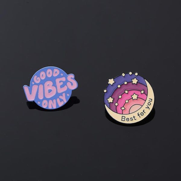 Life Positive Quotes Badge Migne Anime Movies Games Épingles en émail dur collectionne la broche de bande dessin