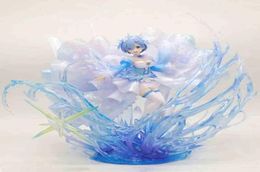 La vie Re un monde différent de zéro Figure Rem Re zéro robe en cristal PVC figurine d'action Collection modèle jouets poupée cadeau Q06213096182