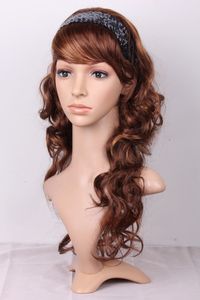 Levensgrote vrouwelijke mannequin dummy head met lang haar voor hoeden sieradendisplay