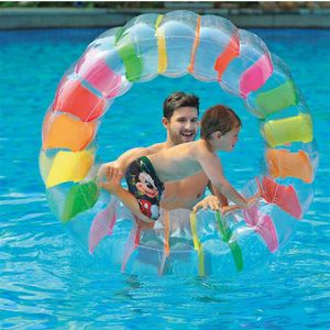 Life Vest Buoy 100x65x60cm kleurrijke opblaasbaar waterwiel rolrol vlotter gigantische rol voor kinderen zwembad speelgoed crawling roller speelgoed t221214