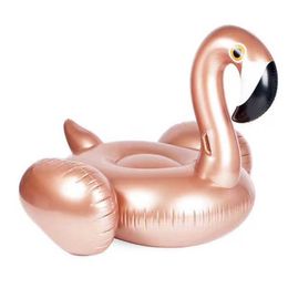 Chaleco salvavidas Boya 150 cm Gigante Inflable Oro rosa Flamingo Piscina Flotador Unicornio Rosa Ride-On Anillo de natación Adultos Verano Agua Fiesta Fiesta Juguete T221214