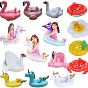 Bouée de sauvetage 21 style cercle gonflable bébé flamant rose flotteur anneau de natation gonflable licorne piscine flotteur siège enfant matelas d'air jouets d'eau T221214