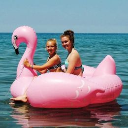 Bouée de sauvetage 60 pouces géant gonflable Flamingo piscine flotteur rose matelas à monter anneau de natation adultes enfants fête de l'eau jouets Piscina T221214