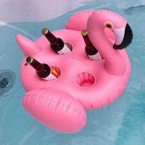 Gilet de sauvetage bouée 70 60cm 4 trous gonflable flamant rose porte-gobelet piscine flotteur sous-verres Cola boisson pour adultes enfants plage eau jouet Piscina T221214