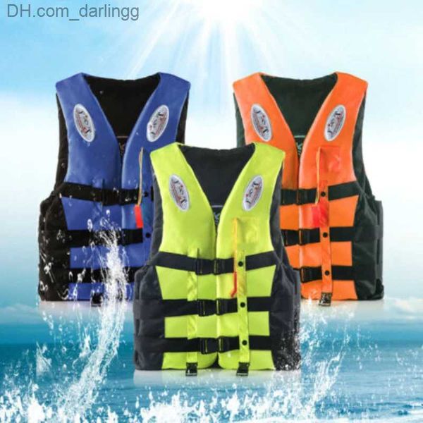 Boya salvavidas boya para adultos y niños natación chaquetas de vida flotación ajustable trajes de supervivencia de poliéster