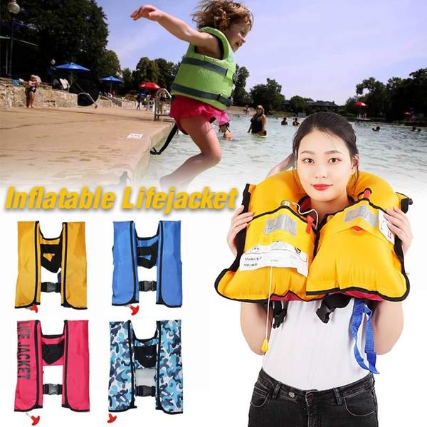 Gilet de sauvetage bouée adultes veste natation pêche automatique gonflable survie pour adulte maillots de bain Sports nautiques bateau de natation