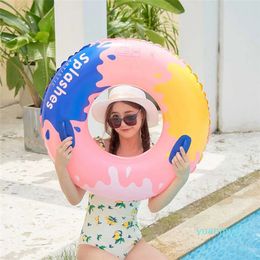 Life Vest Boei Blokpatroon Zwemcirkel Dikke PVC Kinderen Volwassen Ring Celebrity Ins Style Water Play Swim Ring voor Summer Sea Party