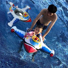 Zwemvest Boei Leuke tafel Vliegtuig baby zwemring Summer Beach Party float pool Zwemmen Ring met Stuurwiel kinderen Speelgoed Accessoires HKD230703