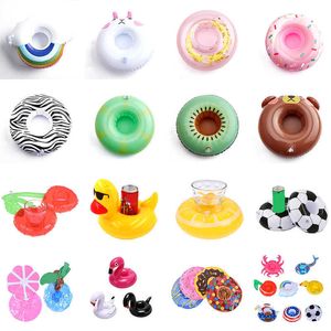 Chaleco salvavidas Boya Donuts Bebida de agua inflable Portavasos flotante Círculo para playa Piscina Decoraciones para fiestas Flotador Barra de juguetes Posavasos T221214