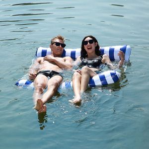 Life Vest Buoy Dubbele persoon Water Hangmat Recliner Rij opblaasbaar zwevende zwemmatras Zwemring Pool Party Lounge stoel Bed T221214