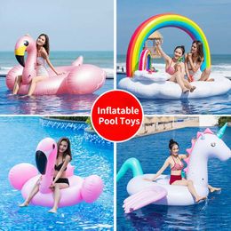 Life Vest Buoy Flamingo Zwemring Volwassen Ring Kinderen Water Mount opblaasbaar speelgoed Eenhoorn groot drijvend bed drijvende rij opblaasbaar zwembad speelgoed T221214