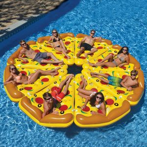 Life Vest Buoy Giant 180 cm opblaasbaar pizza plak zwembad zwembad zwemring drijvende rij voor kinderen volwassenen waterspeelgoed matras zeepartij T221214