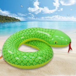 Chaleco salvavidas Boya Serpiente verde Piscina inflable Flotador para niños Anillo de natación Serpiente Flotadores Niños Niñas Fiesta de agua de verano Juguetes Piscina boia T221214