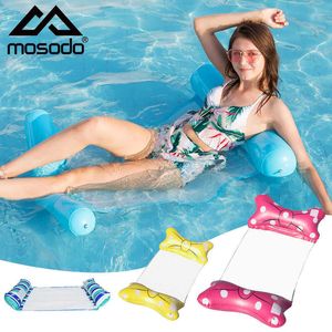 VIE VIET BUOY MOSODO PISCULATION FLOCTION HAMMOCH PVC Lounger Air Mattress de plage Chraises à flotteur De plage Bouchons de natation avec pompe à air T221214