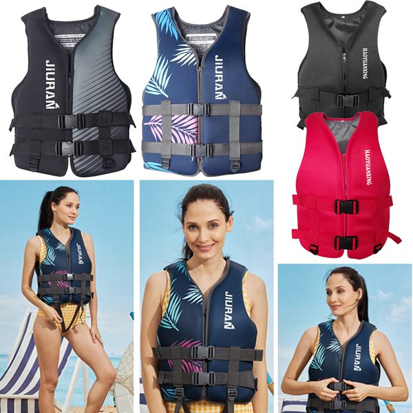 Gilet de sauvetage bouée gilet de sauvetage en néoprène réglable enfants adultes gilet gonflable sports nautiques aviron gilet de sauvetage natation en plein air pêche en mer 230712