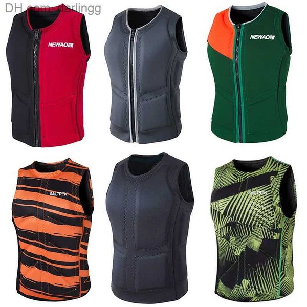 Boya de chaleco salvavidas neopreno surf de kayak chaleco salvavidas chaleco adulto skiing velero hombre colisión resistente bote de natación inflable Q240413