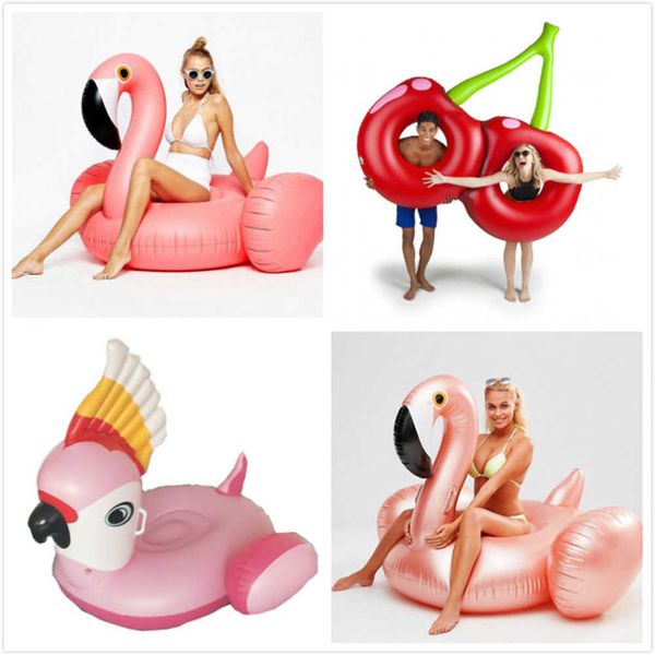 Life chaleco boya loro gigante estampado de flores cisnes flotador inflable para adultos piscina