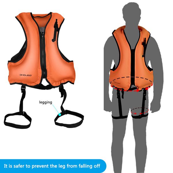 Chaleco salvavidas Boya PVC Flotabilidad Traje de supervivencia Ligero Inflable Deportes acuáticos Chaleco salvavidas Portátil Resistente al desgaste Seguro para nadar Pesca en el mar 230616