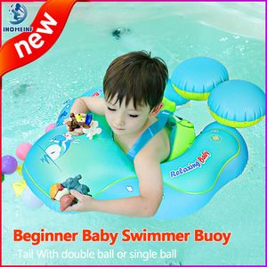 Life Vest Buoy Ontspannende babyboei opblaasbare zwemcirkel met dubbele bal baby beginner ring badpool float accessoires geschenken speelgoed T221214