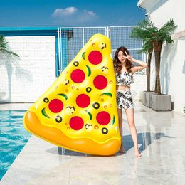 Gilet de sauvetage Bouée Été Gonflable Pizza Piscine Matelas Flottant Anneau De Natation Cercle Cool Water Party Piscine Jouet Piscine Flotteur J230424