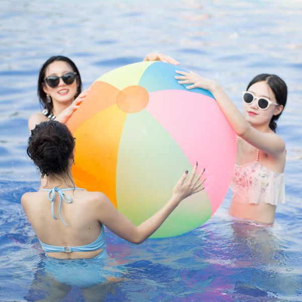 Bouée de sauvetage Super grand 80 cm PVC ballon gonflable enfant enfant air ballon de plage piscine en plein air géant rouleau balle jouet sport jeu d'eau B38002 T221214